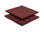 Guminė plytelė METALOIDAS, 50 x 50 x 3 cm, raudona