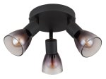 Kryptinis šviestuvas GLOBO 54312-3, 3 x E14, 25W, 230V, dūmų sp. stiklas, 220x220x165 mm