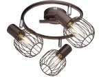 Kryptinis šviestuvas GLOBO Akin, E14, 3 x 40W, 230V, metalo bronza, chromas, 250 x 150 mm, 54801-3