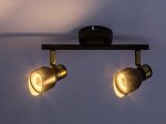 Kryptinis šviestuvas RABALUX Lilou 73048, GU10 2x MAX 25W, skermuo 55 mm, IP20, 230V, 50Hz, aukso sp.