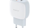 Įkroviklis HAVIT Dot 22, 1 x USB-C, 1 x USB-A, 2,4 A, 12 W
