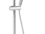 Dušo komplektas FERRO Cordoba, su vonios maišytuvu, reg.stovas 1076-1700 mm, dušo galvutės, žarna 150 cm, chromuotas, NP78-BCD13U