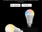 Išmanioji LED lempa SONOFF B02-B-A60, 9W, E27, A60, 220-240V, 806 lm, 2700-6500 K, Wi-Fi, valdoma programėle, galima valdyti balsu