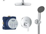 Dušo komplektas GROHE Get, potinkinis, komplekte 210 mm lietaus galva, 100 mm dušeliu, 25220001