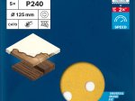 Šlifavimo lapeliai BOSCH C470, D=125 mm, K240, 5 vnt.