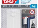 Klijuojami kabliukai TESA 77776, 2 vnt. x 2 kg, nelygiems paviršiams, skirti iki 2 kg svorio kabinti, komplekte 6 dvipusio lipnumo juostelės