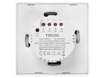 Išmanusis jungiklis SONOFF T2Eu3C-Rf, 3 kan., 2xCR2032 elementai (į kompl. neįeina), valdomas liečiamu mygtuku, programėle, Wi-Fi, baltos sp.
