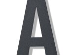Namo raidė A, 120 mm, antracito sp, nerūdijantis plienas