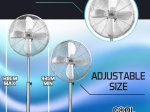 Pastatomas ventiliatorius COOLCLIMA CCVPM50W-401E, metalinis, 50 W, skersmuo 40cm, reguliuojamas aukštis