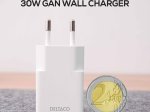 Telefono įkroviklis DELTACO USBC-AC156, 1xUSB-C, 30W, plonas, baltos sp.