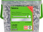 Stogo sraigtai ESSVE, 4,8 x 80 mm, sidabro ruspertas, 500 vnt.