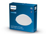 Montuojamas šviestuvas panelė PHILIPS Meson, įleidžiama, LED 23,5 W, 3000 K, 2400 lm, apvali, baltos sp., 215 mm skersmens