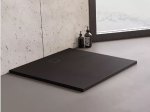 Dušo padėklas HARMONY Mare Har-0039, 90 x 90 x 3 cm, akmens masės, kvadratinis, juodas