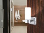 Vonios šviestuvas GLOBO Space, E14, 1 x 40W, 230V, opalinis stiklas, IP44, 80 x 185 x 110 mm