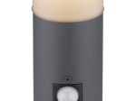 Lauko šviestuvas GLOBO Boston, E27, 1 x 23W, 230V, IP44, su judesio davikliu, pastatomas, nerūdijančio plieno, antracito sp., 127 x 450 mm, 3158AS