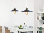 Pakabinamas šviestuvas G.LUX Gt-220-D30-1S-Bl Loft-2, 1 X E27, 1 x E27, 300 mm skersmens gaubtas, juodos/žalvario sp.