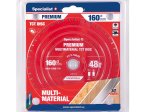 Medienos pjovimo diskas SPECIALIST+ Premium Multimaterial, akumuliatoriniams pjūklams, 160x20 mm, 48 dantys
