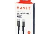 Įkrovimo laidas HAVIT CB672, Type C - Type C, 60W, 1m, sustiprintas