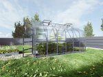 Šiltnamis KLASIKA Standart, 10 m2, su pamatu ir 4 mm polikarbonatinė danga, 2,5 x 4 m, lašo formos