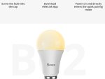 Išmanioji LED lempa SONOFF B02-B-A60, 9W, E27, A60, 220-240V, 806 lm, 2700-6500 K, Wi-Fi, valdoma programėle, galima valdyti balsu