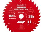 Medienos pjovimo diskas SPECIALIST+ Premium, akumuliatoriniams pjūklams, 165x20 mm, 36 dantys