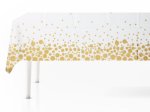Staltiesė, 130 x 220 cm, baltos sp. su aukso sp. elementais