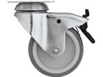 Ratukas WALTECO, diametras 75 mm, su plokštele, pasukamas, su stabdžiu, apkrova 60 kg
