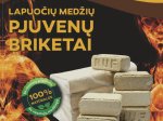 Pjuvenų briketai, mišrios medienos, 10 kg, drėgnumas: <10 %, peleningumas: < 1 %, kaloringumas: ~ 17,66 Mj/kg