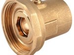 Rutulinis ventilis FERRO KSP2, su laisvąja veržle siurbliui, be rankenėlės, 1" x 1 1/2" vidus-vidus, KSP2