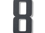 Namo numeris 8, 150 mm, antracito sp, nerūdijantis plienas
