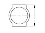 Nipelis FERRO N10POR-C7, 1/2"x 3/4", skirtas RKPP-T srauto matuokliui, N10POR-C7