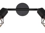 Kryptinis šviestuvas GLOBO Xara I, E14, 2 x 40W, 230V, juodos sp., 220x80x180 mm