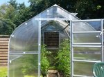 Šiltnamis KLASIKA Standart, 15 m2, su pamatu ir 6 mm polikarbonatinė danga, 2,5 x 6 m, lašo formos