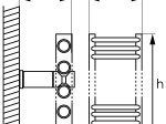 Rankšluosčių džiovintuvas FERRO, lenktas, balta sp., 450/900,1