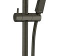 Dušo komplektas FERRO RILLO, reguliuojamas stivas 3 f-jų dušo rankena, žarna 150 cm, grafito spalva, N365GM