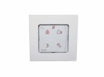 Patalpos termostatas DANFOSS Icon, su displėjumi programuojamas, įleidžiamas į sieną, 230V/50Hz, temp. ribos 5-35C, vandeniniam šildymui, 3A/230V AC