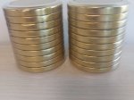 Užsukami dangteliai, 82 mm, auksiniai, 10 vnt.