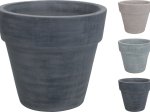 Lauko vazonas, pilkos sp., 31 x 31 x 27,5 cm.
