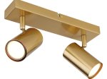 Kryptinis šviestuvas GLOBO Robby, GU10, 2 x 25W, 230V, aukso sp., 260x60x120 mm