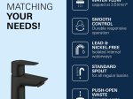 Praustuvo maišytuvas GROHE QUICKFIX START EDGE, su "push-open" dugno vožtuvu, S-dydis, juoda matinė spalva, 238982431