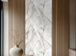 PVC sienų lipdukas WAKSLINE, CST057, Calacatta Brasil kvarcitas, 600x300x2 mm, pak 6 vnt.