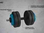 Hantelis keičiamo svorio AVENTO 42DF, 15 kg