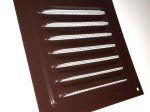 Ventiliacinės grotelės VENTS MVM125S-R, d125, su tinkleliu, lauko, metalinės, rudos spalvos