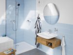 Dušo komplektas GROHE QUICKFIX VITALIO COMFORT 110, 3-srovių dušelis, stovas ir žarna, chromo spalva, klijuojamas arba prisukamas, 26096001