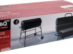 Anglies kepsninė BBQ, 39x75 cm, aukštis 79cm, su ratukais, juodos spalvos