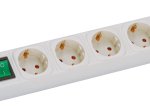 Ilgiklis BRENNENSTUHL Comfort-Line Plus, 6 lizd., 2m, su įž., su jungikliu, 3x1,5, baltos sp., 1153320100