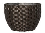 Lauko vazonas 4Living Chocolate, pintas, tamsiai rudos sp., 31 x 31 x 23 cm.