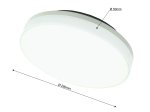 LED šviestuvas TOPE Rio, 18W, 3000/4000/6000K, 1627 lm, IP54, virštinkinis, apvalus, baltos sp., matmenys 280 x 50 mm, 6004000077