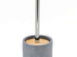Tualeto šepetys RIDDER Cement, pastatomas, polyresinas/cementas/bambukas/nerūdijantis plienas, pilka cemento spl.