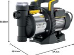 Savisiurbis vandens siurblys STANLEY SXGP1300XFE, įsiurbimo gylis 8 m, kėlimo aukštis 50 m, našumas 75 l/min, galia 1300 W